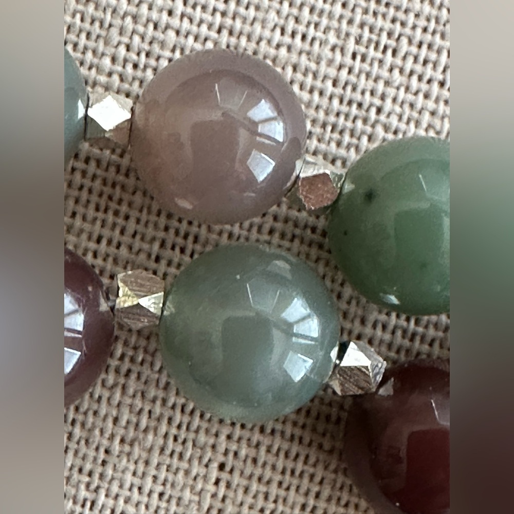 22 inch Fluorite and Seraphinite bead necklace NWOT - Picture 5 of 11